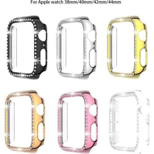 Diamond Protective Case For Apple Watch Cover Series 5 4 3 2 1 38MM 42MM For Iwatch 3 2 1 40mm 44mm For Iwatch 5 4 Watch Case
