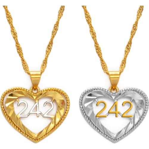 Anniyo Heart Bahamas 242 Charm Pendant Necklaces Jewelry #247706