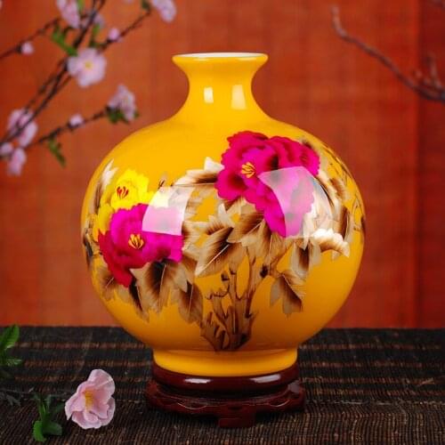 Antique Jingdezhen Ceramic Vase Wheat-straw Vase Christmas Gifts Wedding Gifts Home Decoration Handicraft Furnishing Articles