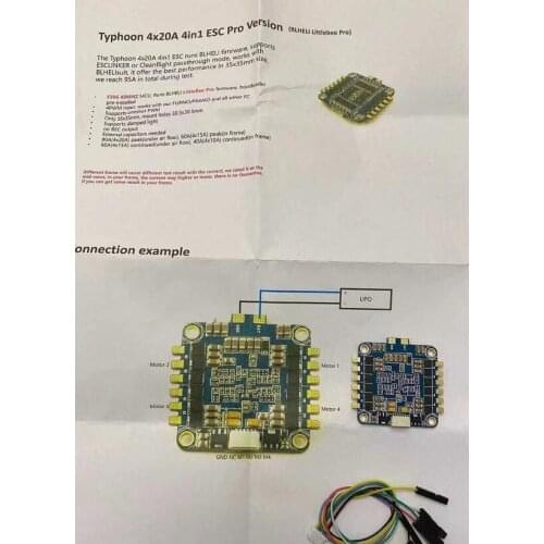 Typhoon F330 20A 4in1 Brushless ESC (BLHELI LIttlebee Pro) speed controller for F3 F4 V3 V3.5 V2 Flight controller FC Stack