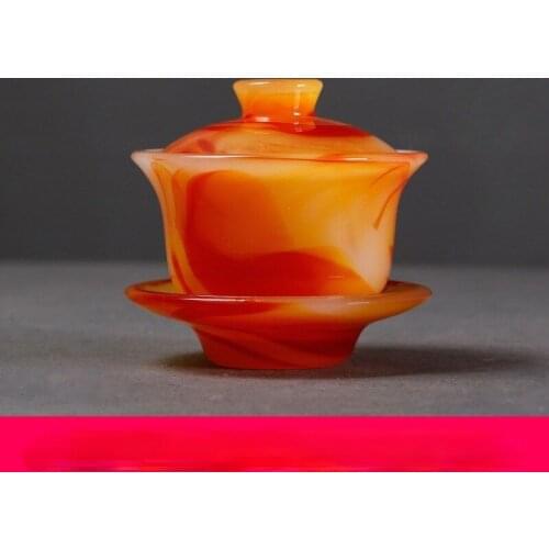 Jade Cup Porcelain Teacup Thickened Tureen Chinese Kung Fu Tea Set High-end Zen Tea Infuser Coffee Mug Tea Maker Tableware