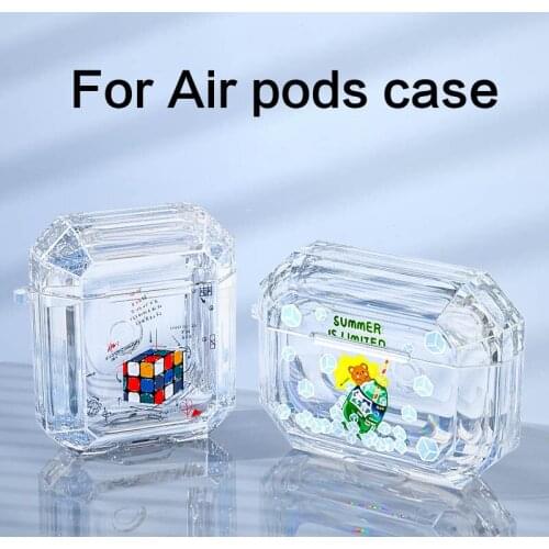 Case For Apple Airpods 1/2 Wireless Bluetooth headphones Transparent Cartoon Soft Cover For Apple air pods Charging Box Bags