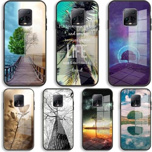 Tree of life Silicone Glass Phone Case For Xiaomi Redmi 9A 8A 7A Note 9 8 7 Pro Y3 9S 8T Balck Cover