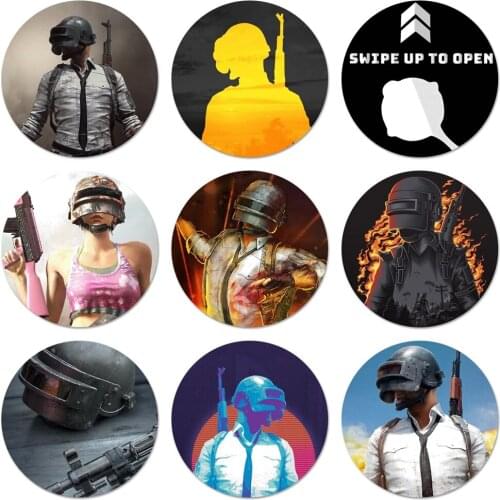 Black pubg Badge Brooch Pin Accessories For Clothes Backpack Decoration gift 58mm