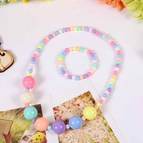 New Fashion Lovely Girl Kids Sun Flower Necklace Bracelet Earclip Imitation Pearls Flower Children Sets Accessories