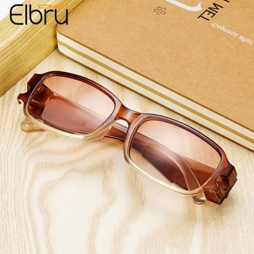 Elbru Vintage Fashion Soft Reading Glasses Bifocal Lenses Presbyopic Eyeglasses Plain Eyewear For Women Men Diopters +1.0 +4.0