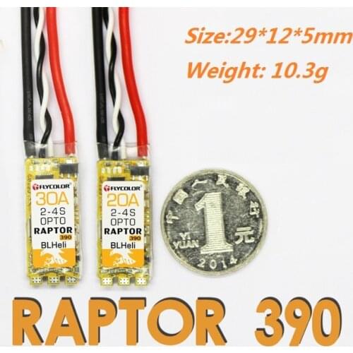 2pcs New 20A Raptor 390 ESC Electronic Speed Controller Brushless Electric for Quadcopter Racing Drone OPTO, PFV Multiaxis