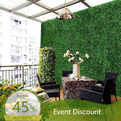 DIY Artificial Plant Wall 40x60cm Plastic Home Garden TV Background Shop The Mall Home Decoration Green Carpet Turf Jungle Party