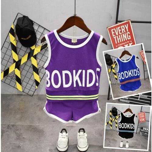 Summer Baby Boys Girls Vest Top Shorts Pants Set Clothes Kids Cute 2PCS Children Pajamas Girls Clothing Sets 2-7years