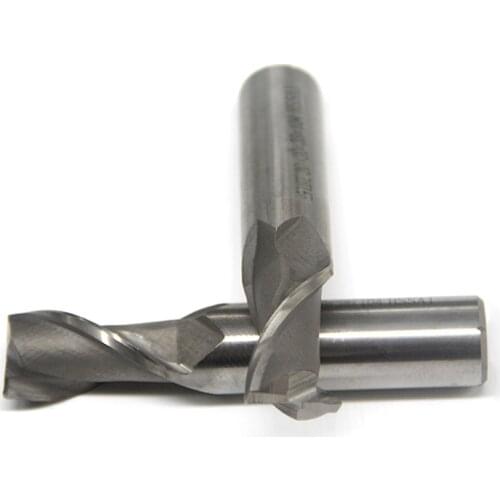 CHKJ 2 Flutes HSS Aluminium End Mill Cutter 1mm-10mm Straight Shank Bit CNC Router Engraving Bit Spiral Tools Milling Cutter