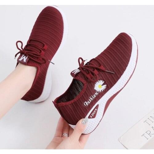New Women Vulcanized Shoes Casual Jogging Shoes Athletic Shoes Female Air Mesh Breathable Tenis Feminino Sneakers Walking Shoes