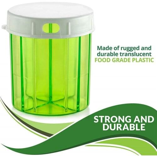 Round Transparent Plastic Box Medicine Box Pill Storage Box 4 Compartment Cylindrical Screw Rotation Lid Drug Container