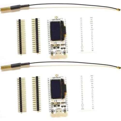 H ELTEC AUTOMATION 2PCS WIFI Lora 433MHZ ESP32 Lora SX1278 Esp32 0.96 Inch OLED Display Bluetooth Development Board For Arduino