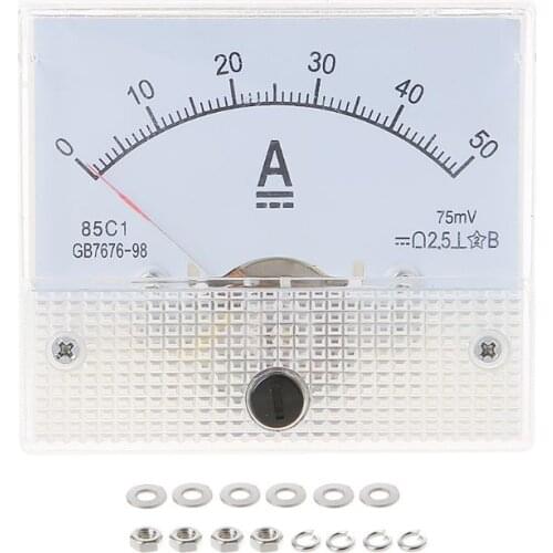 Mechanical Pointer Type Ammeter DC Analog Current Meter Panel AMP Gauge 1A/2A/3A/30A/50A/100A/50mA/100mA/200mA/500mA