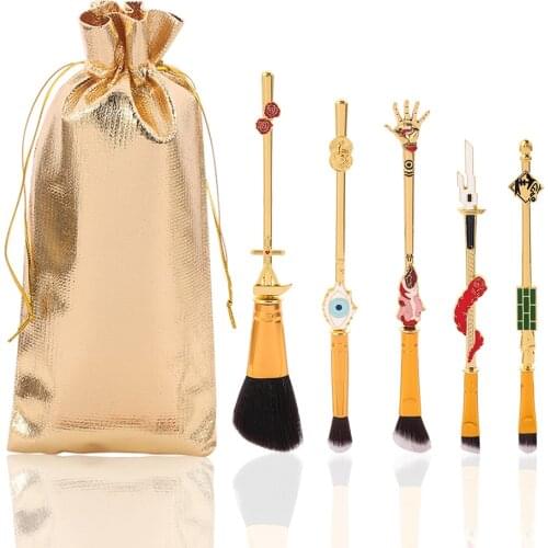 Newest Cosplay Anime Jujutsu Kaisen Makeup Brushes Set Eye Shadow Powder Eyebrow Lip Make Up Brush Beauty Tools Kit Maquiagem