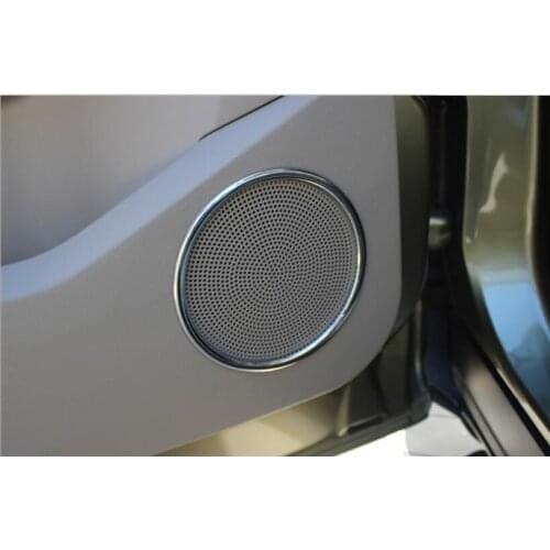 Fit For Ford Kuga 2013-2017 ABS Interior Loud Speaker Audio Sound Trim Ring Decoration Circles Covers sticker 4pcs/set