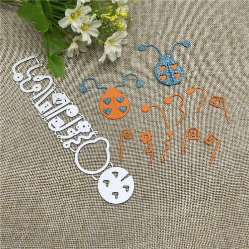 New beetle metal Frame metal cutting dies mold Round hole label tag Scrapbook paper craft knife mould blade punch stencils dies