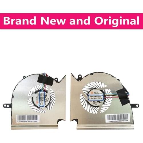 New CPU GPU Cooler Fan For MSI GE75 GP75 GE63 GP63 GL63 GV63 GE73 GL73 VR Raider 8SF 9SG MS-17E2 PAAD06015SL N414 N417 Radiator