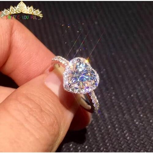 100% 18K 750Au Gold Moissanite Ring,Moissanite Engagement Ring, D color With national certificate MO-04