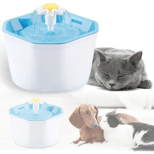 1.6L Automatic Dog Cat Drinking Fountain Electric Water Fountain USB Port Pet Bowl Drinking Water Feeding Dispenser Filter drop