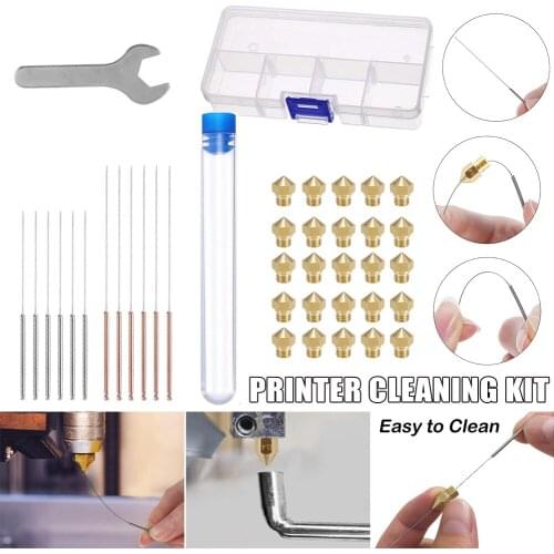 Durable 3D Printer Accessories MK10 Nozzle Cleaning Needle Wrench Kit Printer Parts Cleaning Tool VDX99