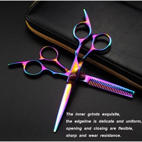6.0 inch Professional Hairdressing Scissors Cutting Thinning Barber Hair Scissors Set 440C Scissors For Hair Shears Hair Clipper