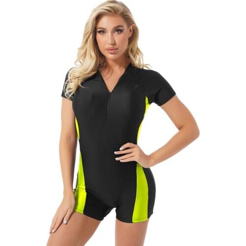Women Girls Rashguard Swimsuit Athletic Bathing Suit One Piece Swimwear Female Surfing Sports Bodysuit Swimsuit Swimming Suits