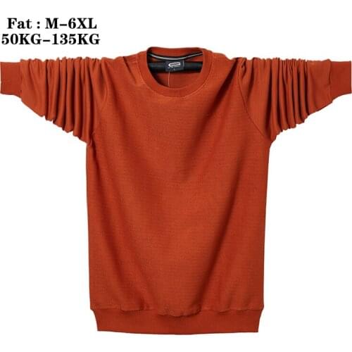 Plus Size 5XL 6XL Crewneck Sweatshirt 2021 New Arrival Mens Obscure Top Quality Cotton Fat Sweatshirt Smart Casual Men Hoodie