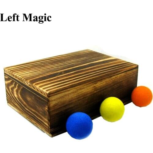 Balls in Box (Deluxe) Magic Tricks 3 Balls Vanish Appear in Empty Box Magia Magician Close Up Illusions Gimmick Prop Mentalism