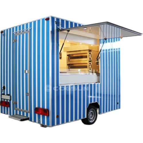 Stainless Steel Ice Cream Carts Concession Trailer Nationalwide Food Truck for Sale