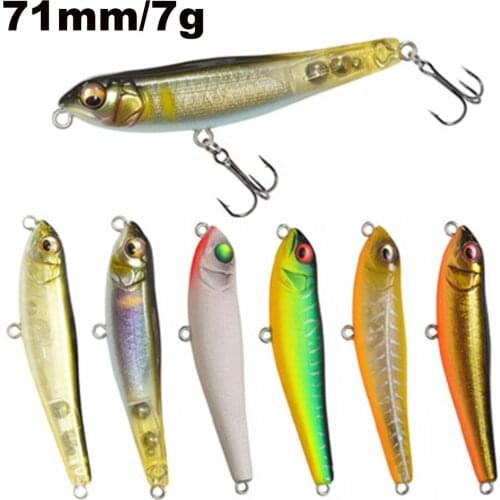 Topwater Pencil WTD 71mm 7g Surface Fishing Lure Walk The Dog Artificial Saltwater Hard Bait Bass Plastic Walker