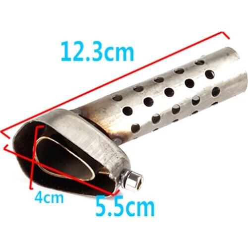 2PCS Motorcycle Exhaust Muffler Adjustable Pipe Insert Baffle DB Killer Silencer Escape Moto Tail Pipe