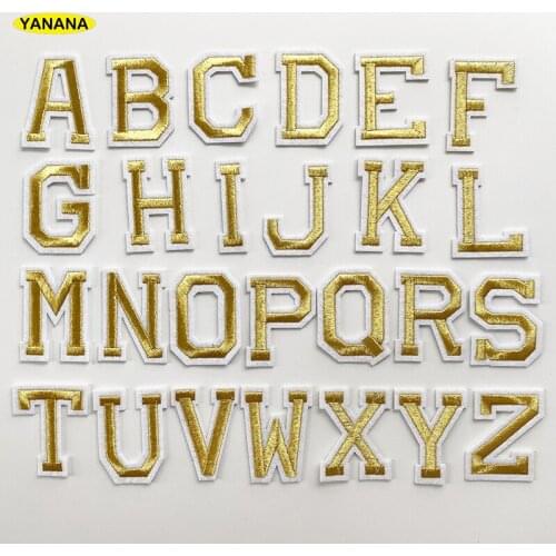 Alphabet English Letter Embroidery Iron On Patch For Clothing Badge Paste For Clothes Bag Pant DIY