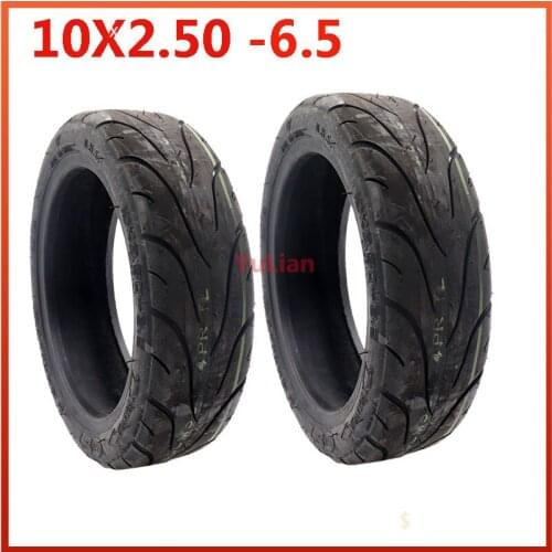 High quality 10x2.50-6.5 Tubeless Tire 10*2.50-6.5 for 10 Inches Electric ScooterWheel Vacuum Tyres