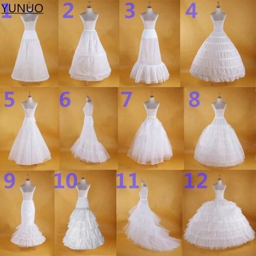 YUNUO Bridal Hoop Skirt Wedding Petticoat Accessories Crinoline Slip White