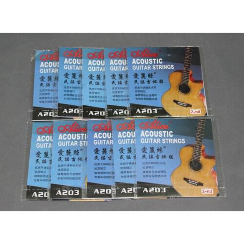 10pcs Lot A203 Stainless Steel Second 2-nd B Acoustic Guitar Strings single