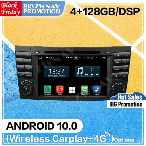 128G Carplay Android 10 Screen Car Multimedia DVD Player For BENZ W211 GPS Navi Auto Radio Audio Music Stereo Receiver Head Unit