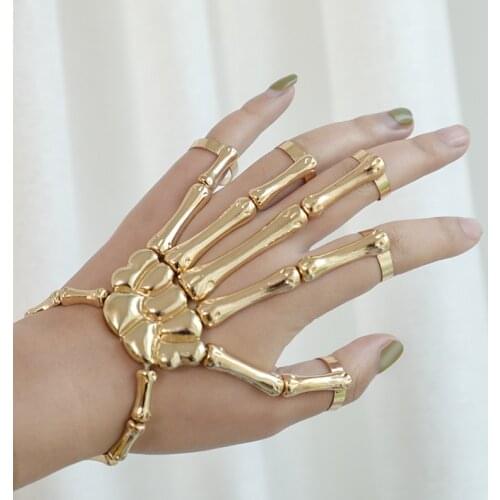2020 Skeleton Bracelet Unisex Creative Simple Style Electroplated Alloy Material Jewelry Accessories Ring Combination Bracelet