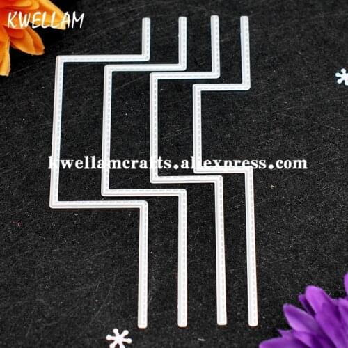 4pcs Square Bump Borders Metal Die cutting Dies For DIY Scrapbooking Photo Album Decorative Embossing Folder Stencil KW7081502