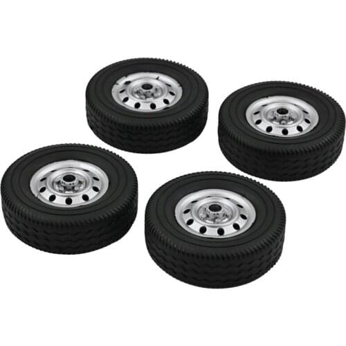 4pcs Rubber Tire Tyre RC Car Wheel DIY Upgrade Accessories Parts for WPL D12 1/10 RC Truck Car