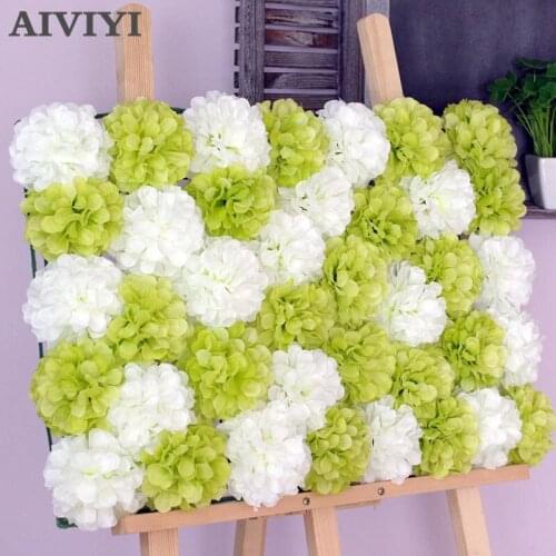 50PCS/LOT Chrysanthemum silk flower heads wedding artificial flower DIY decoration shop window home hotel background wall deco