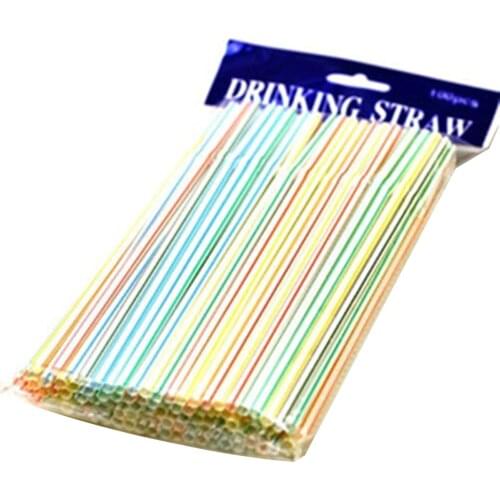 500pcs Colored Drinking Straw Accessories Birthday Wedding Non Toxic Celebration Disposable Bendable Restaurant Party PP