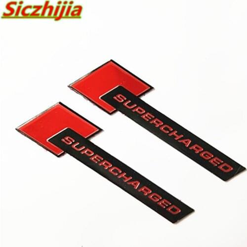 Car styling accessories aluminum sticker superchar for Peugeot 206 207 208 301 307 308 407 2008 3008 4008
