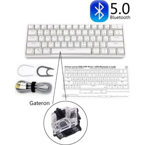 Skyloong SK61S Wireless 60% Mechanical Gaming Keyboard 61 Keys BT 5.0 Mechanical Keyboard with RGB Programmable Software Jy07 21