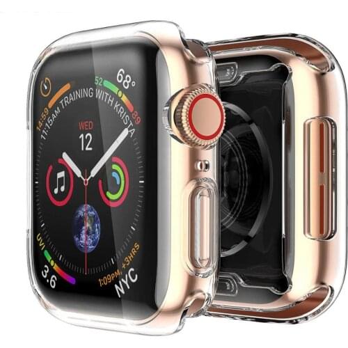 HD Clear Ultra-Thin Screen Protector for Apple Watch SE 6 44MM 40MM TPU case Cover iwatch bracelet Apple watch band 42mm 38mm