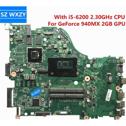 For ACER Aspire E5-575G Laptop Motherboard With i5-6200U CPU 940MX 2GB DAZAAMB16E0 NBGHG11004 NB.GHG11.004 100% Tested Fast Ship