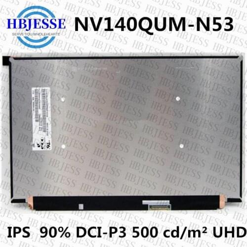 Original 14'' 4K Screen Display Panel Matrix Exact Model NV140QUM-N53 IPS UHD 3840X2160 40 pins