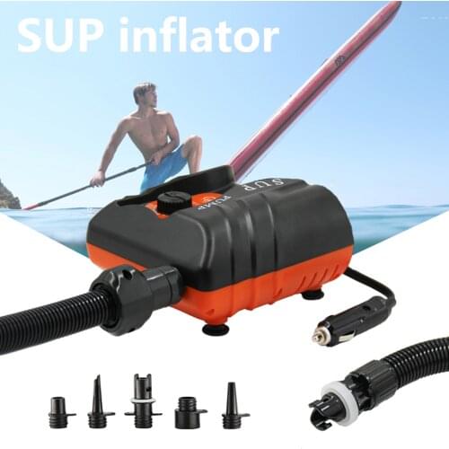 Electric Portable Air Pump Inflator 16psi 12V DC High Pressure Pump with Auto-Off Function for Inflatable Swimming Pool Boats