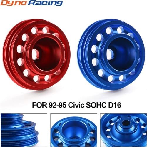 Racing Light Weight Aluminum Crankshaft Pulley OEM Size For Honda Civic SOHC D16 1992-1995 CP009