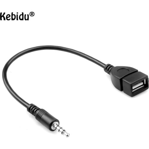 3.5mm Male to Female Cable Audio Convert Wire Car AUX Cable A Female OTG Converter Adapter Cable Audio AUX Jack to USB 2.0 Type